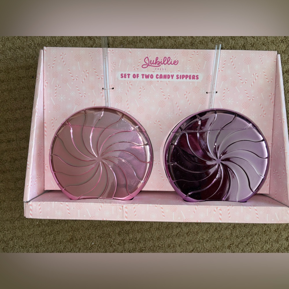 Jubillie Shiny Pink and Purple Candy Sippers Set